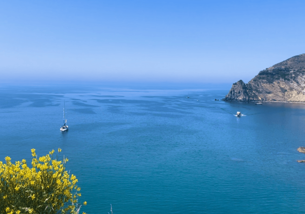 Overlooking the bay from Ischia island, Italy