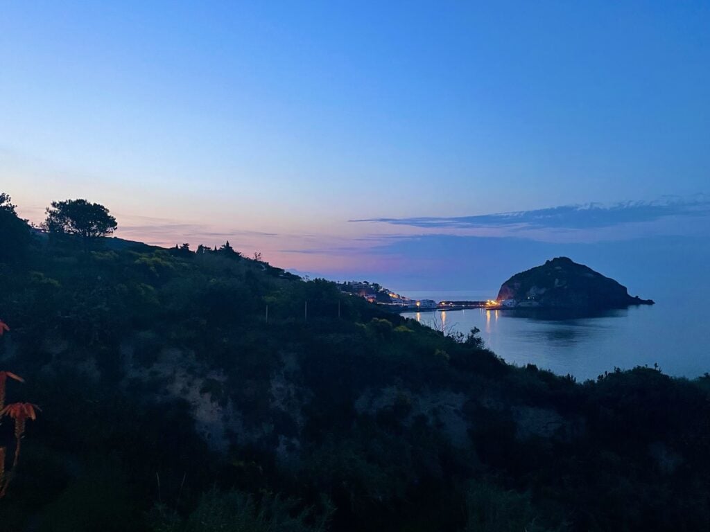 View from our retreat hotel overlooking Sant'Angelo, Ischia, Italy