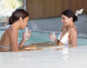 Girls in pool
